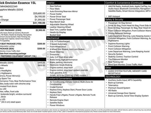 Used 2022 Buick Envision Essence w/ Technology Package I FWD image 2