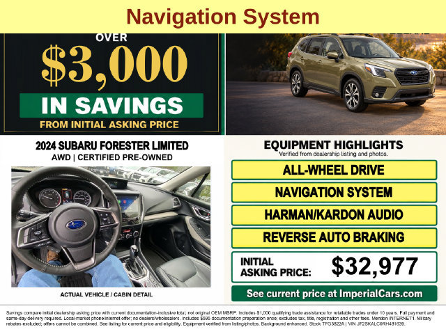 Certified 2024 Subaru Forester Limited AWD/4WD image 4