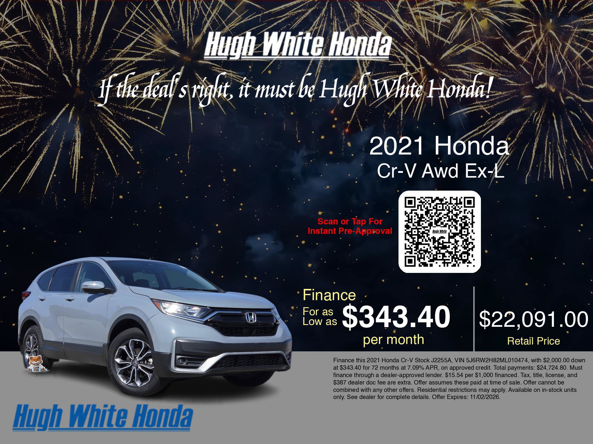 Used 2021 Honda CR-V EX-L image 5