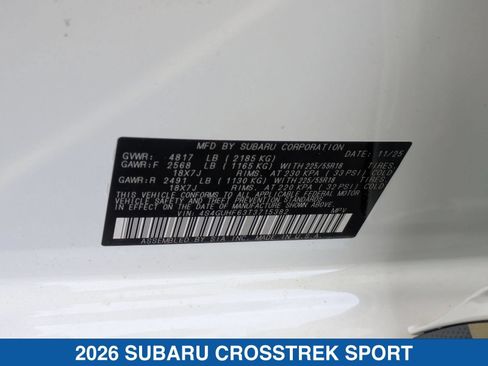 Certified 2026 Subaru Crosstrek 2.5i Sport AWD/4WD image 28
