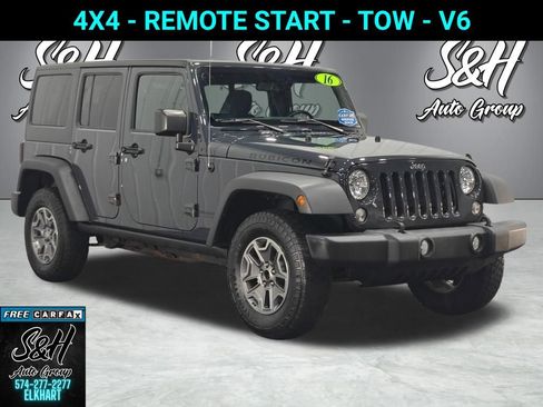 Used 2016 Jeep Wrangler Unlimited Rubicon w/ Connectivity Group AWD/4WD image 1