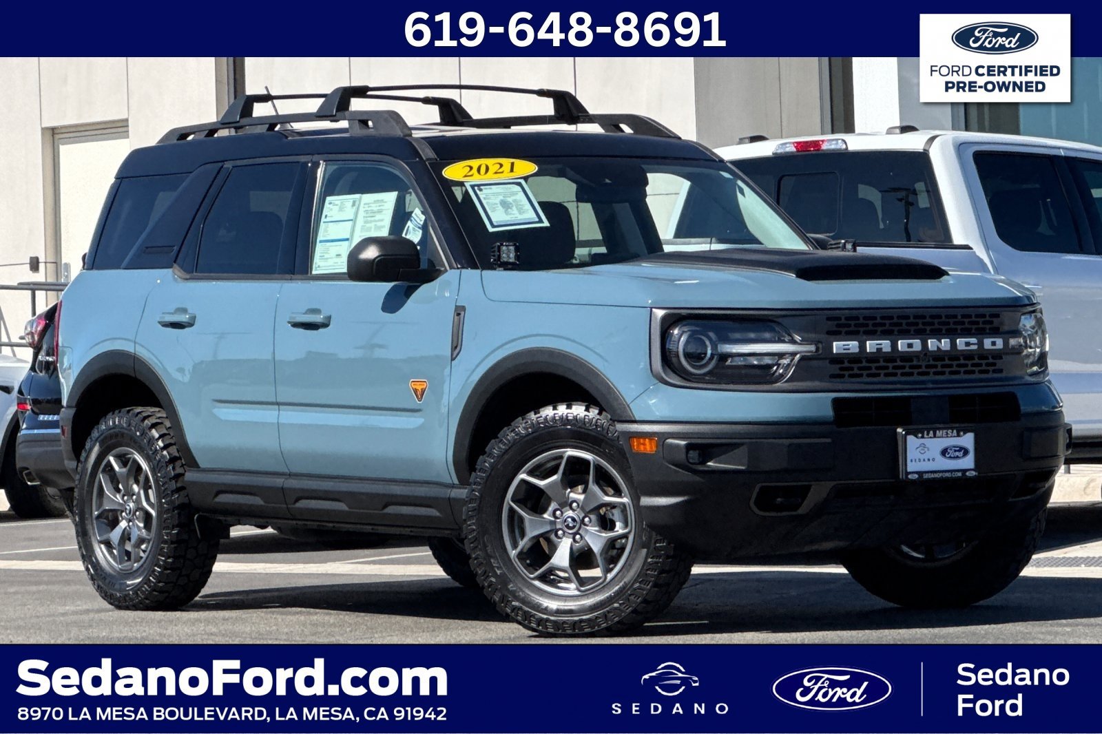 Certified 2021 Ford Bronco Sport Badlands w/ Badlands Package AWD/4WD image 1