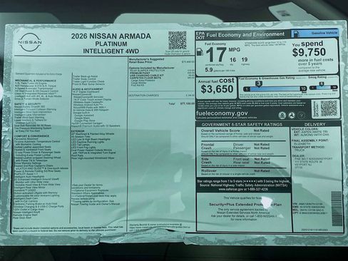 New 2026 Nissan Armada Platinum image 6