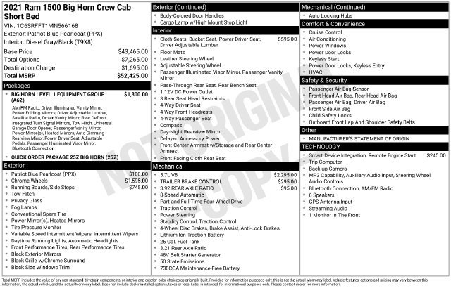Used 2021 RAM 1500 Big Horn AWD/4WD image 29