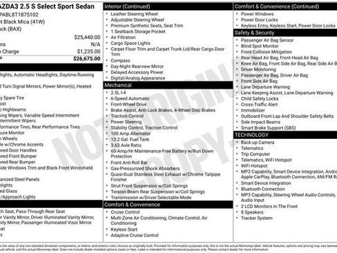 New 2026 MAZDA MAZDA3 s Sport image 27