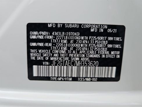 Certified 2021 Subaru Crosstrek 2.0i Premium w/ Moonroof Package image 41