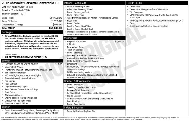 Used 2012 Chevrolet Corvette Convertible RWD image 5