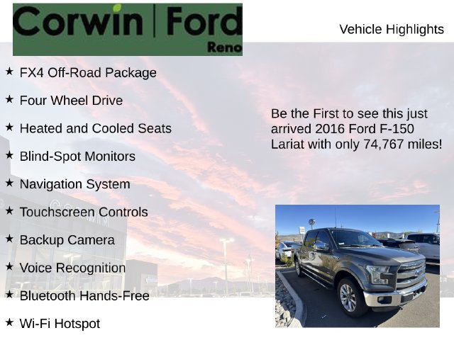 Used 2016 Ford F150 Lariat w/ Equipment Group 502A Luxury AWD/4WD image 4