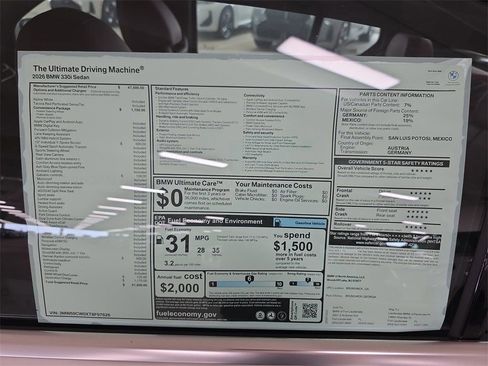 Used 2026 BMW 330i Sedan w/ Convenience Package RWD image 21