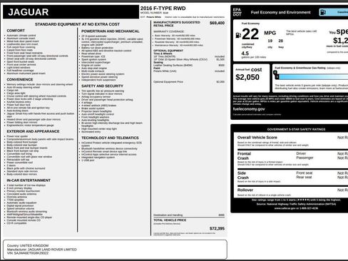 Used 2016 Jaguar F-TYPE Convertible image 23