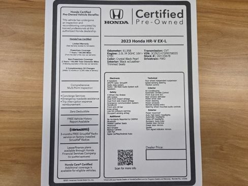 Used 2023 Honda HR-V EX-L image 33