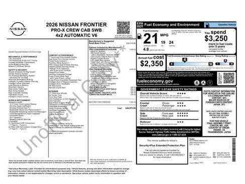New 2026 Nissan Frontier Pro-X w/ Pro Premium Package RWD image 24