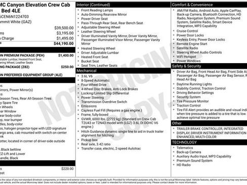 Used 2022 GMC Canyon Elevation w/ Elevation Premium Package AWD/4WD image 9