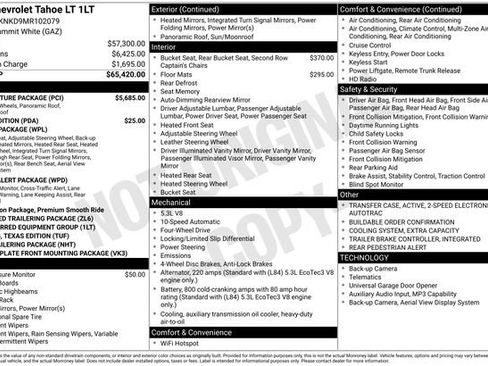 Used 2021 Chevrolet Tahoe LT w/ LT Signature Package image 1