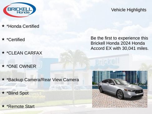 Used 2024 Honda Accord EX image 9