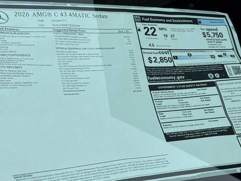 New 2026 Mercedes-Benz C 43 AMG AMG C 43 image 29