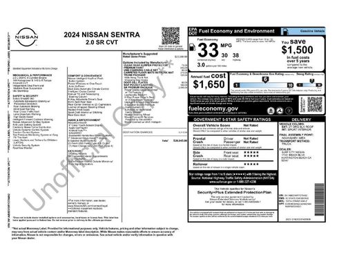 Used 2024 Nissan Sentra SR w/ SR Premium Package FWD image 2