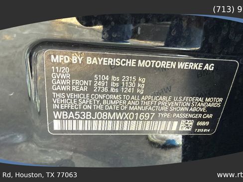 Used 2021 BMW 540i w/ Convenience Package image 53