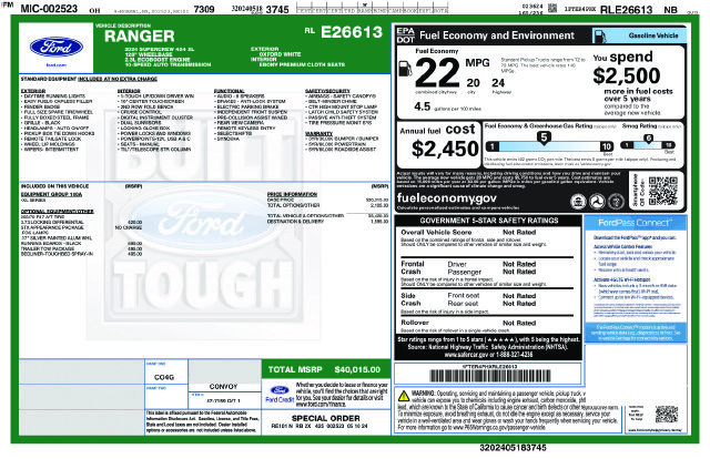 Used 2024 Ford Ranger XL w/ Trailer Tow Package AWD/4WD image 25