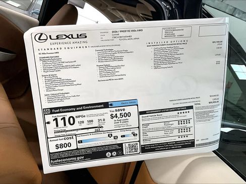 New 2026 Lexus RZ 450e AWD image 14