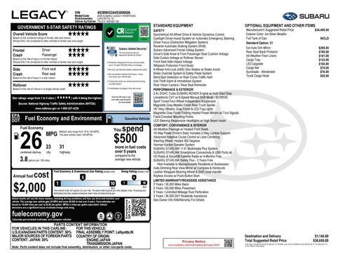 Used 2025 Subaru Legacy Sport image 2