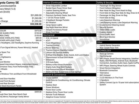 Used 2025 Toyota Camry SE FWD image 5