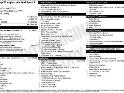 Used 2021 Jeep Wrangler Unlimited Sport AWD/4WD image 20