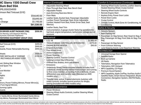 Used 2016 GMC Sierra 1500 Denali w/ Enhanced Driver Alert Package AWD/4WD image 40