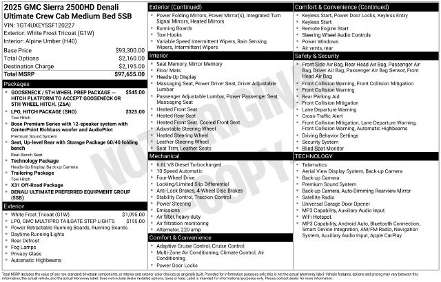 Used 2025 GMC Sierra 2500 Denali Ultimate AWD/4WD image 10