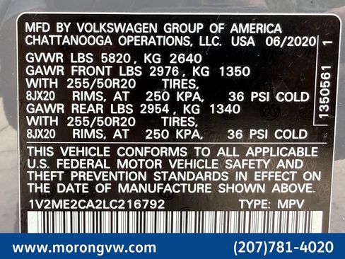 Used 2020 Volkswagen Atlas Cross Sport SEL AWD/4WD image 49