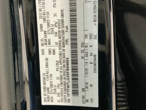 New 2025 Ford F150 Platinum w/ Equipment Group 703A Plus image 14