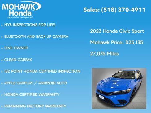 Certified 2023 Honda Civic Sport image 8