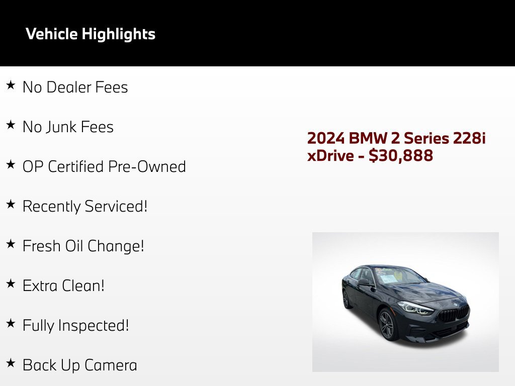 Used 2024 BMW 228i xDrive Gran Coupe AWD/4WD image 62