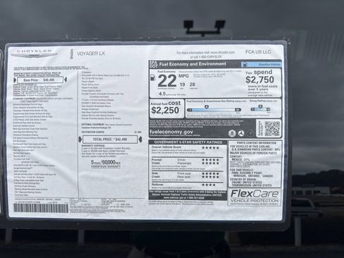 New 2026 Chrysler Voyager LX image 40