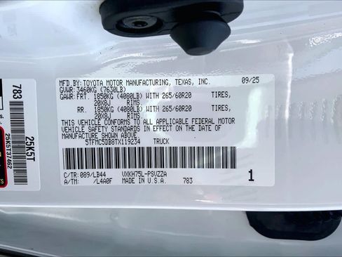 Certified 2026 Toyota Tundra 1794 Edition AWD/4WD image 36