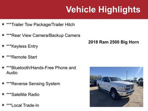 Used 2018 RAM 2500 Big Horn AWD/4WD image 2