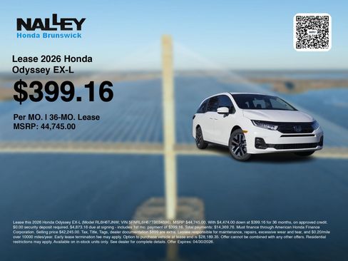 New 2026 Honda Odyssey EX-L image 3