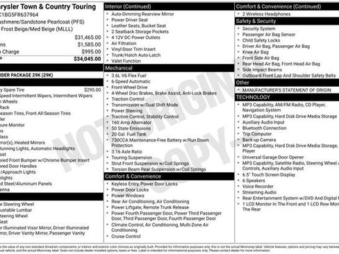 Used 2015 Chrysler Town & Country Touring FWD image 10