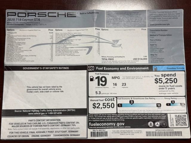Used 2020 Porsche 718 Cayman GT4 RWD image 97