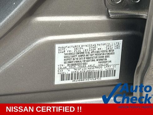 Certified 2025 Nissan Sentra S FWD image 10