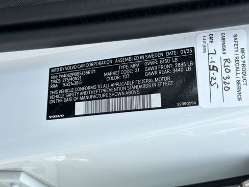 Certified 2025 Volvo XC90 B6 Plus AWD/4WD image 20