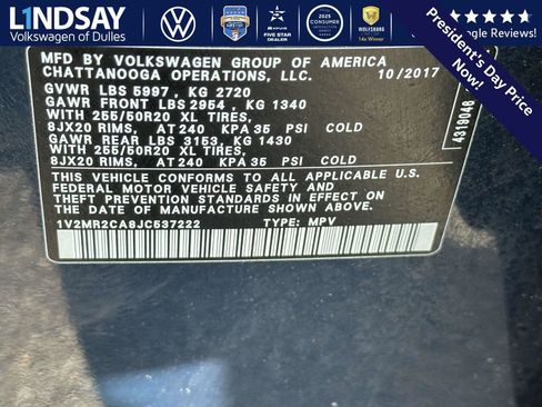 Used 2018 Volkswagen Atlas SEL image 25