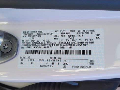 Used 2022 Ford Escape SE w/ Convenience Package image 15