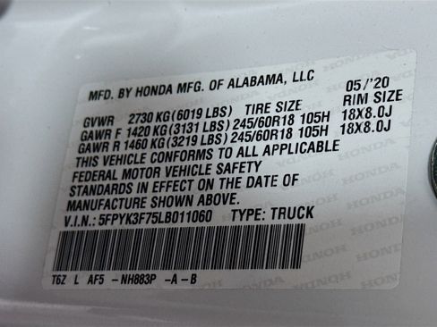 Used 2020 Honda Ridgeline RTL-E image 40