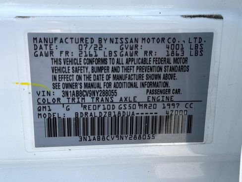 Used 2022 Nissan Sentra SV FWD image 30