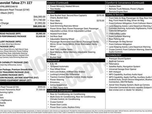 Used 2024 Chevrolet Tahoe Z71 w/ Z71 Off-Road Package AWD/4WD image 2