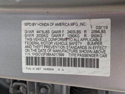 Used 2019 Honda Accord Touring image 37