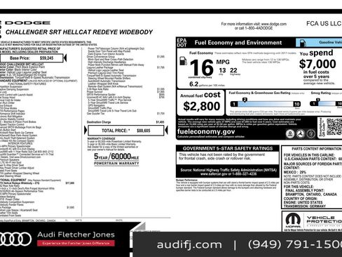 Used 2019 Dodge Challenger SRT Hellcat Redeye image 3