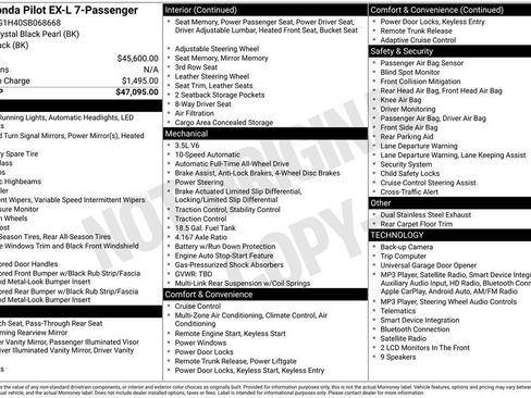 Used 2025 Honda Pilot EX-L image 47