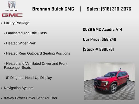 New 2026 GMC Acadia AT4 w/ Luxury Package AWD/4WD image 6